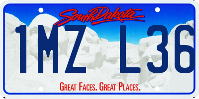 SD license plate 1MZL36