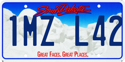 SD license plate 1MZL42