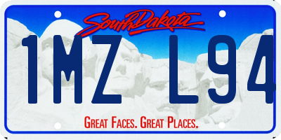 SD license plate 1MZL94
