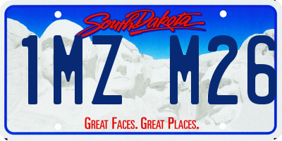 SD license plate 1MZM26