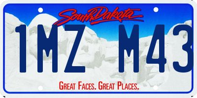 SD license plate 1MZM43