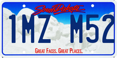 SD license plate 1MZM52