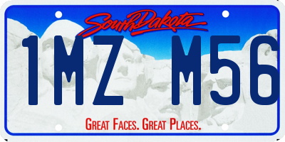SD license plate 1MZM56