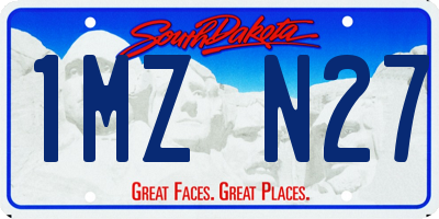 SD license plate 1MZN27