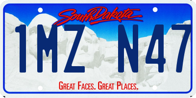 SD license plate 1MZN47
