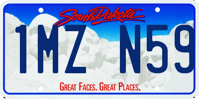 SD license plate 1MZN59