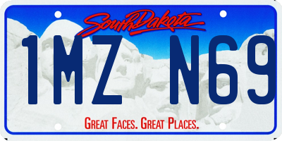 SD license plate 1MZN69