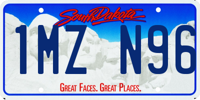 SD license plate 1MZN96