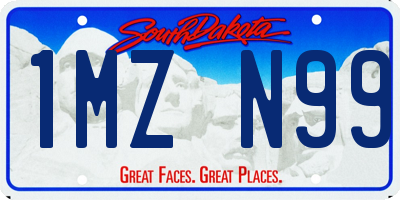 SD license plate 1MZN99