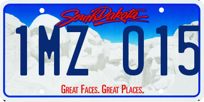 SD license plate 1MZO15