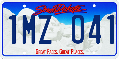 SD license plate 1MZO41