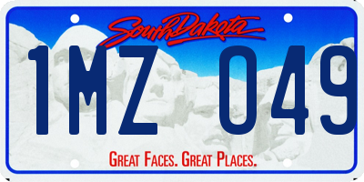 SD license plate 1MZO49