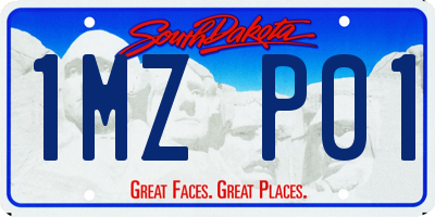 SD license plate 1MZP01
