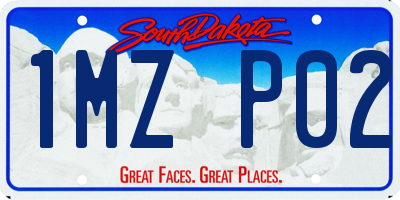 SD license plate 1MZP02