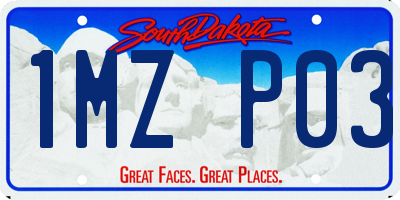 SD license plate 1MZP03