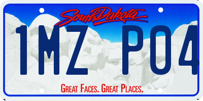 SD license plate 1MZP04
