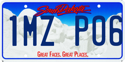 SD license plate 1MZP06