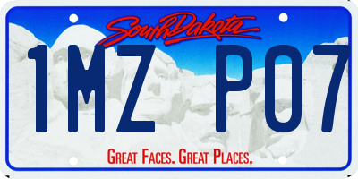 SD license plate 1MZP07