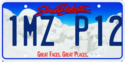 SD license plate 1MZP12