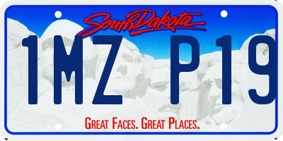 SD license plate 1MZP19