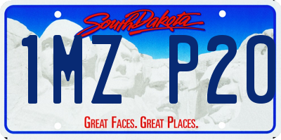 SD license plate 1MZP20