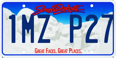 SD license plate 1MZP27