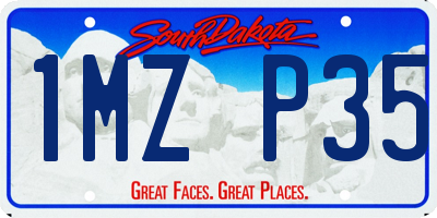 SD license plate 1MZP35