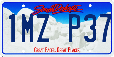 SD license plate 1MZP37
