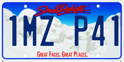 SD license plate 1MZP41