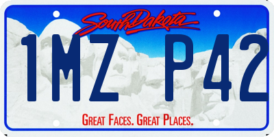SD license plate 1MZP42