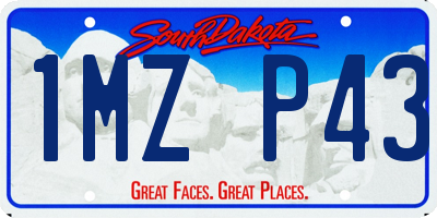 SD license plate 1MZP43
