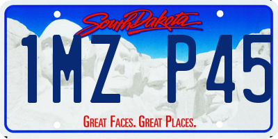 SD license plate 1MZP45