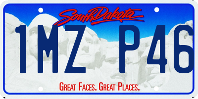 SD license plate 1MZP46