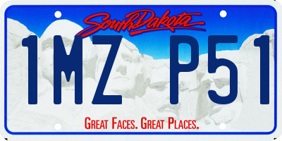 SD license plate 1MZP51