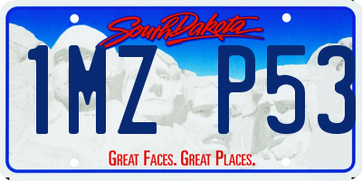 SD license plate 1MZP53