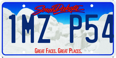 SD license plate 1MZP54