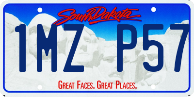 SD license plate 1MZP57