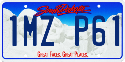 SD license plate 1MZP61