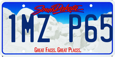 SD license plate 1MZP65