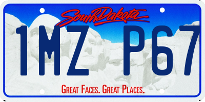 SD license plate 1MZP67