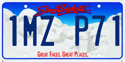 SD license plate 1MZP71