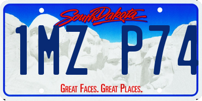 SD license plate 1MZP74