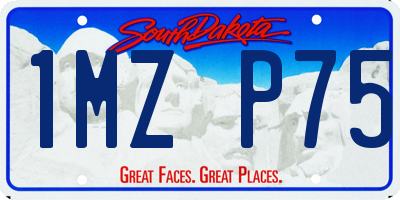 SD license plate 1MZP75
