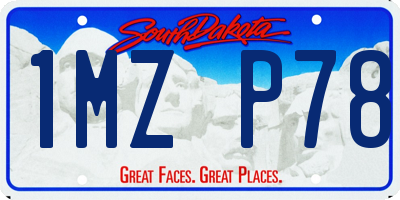 SD license plate 1MZP78