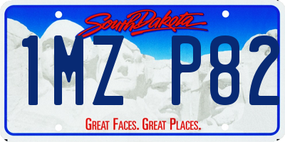 SD license plate 1MZP82