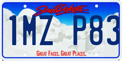 SD license plate 1MZP83