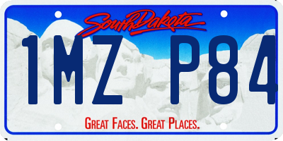 SD license plate 1MZP84