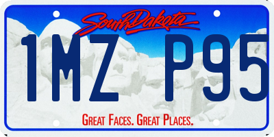SD license plate 1MZP95