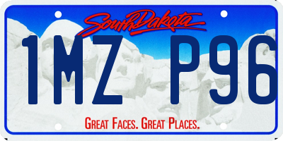 SD license plate 1MZP96