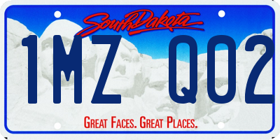 SD license plate 1MZQ02